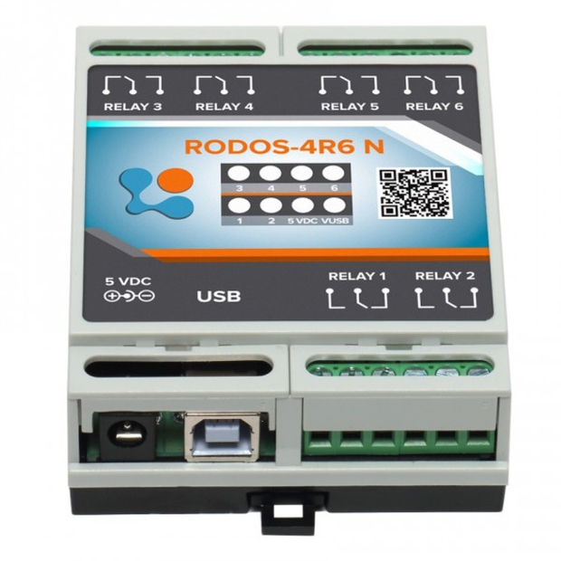 USB реле RODOS-4R6 N (на 6 каналов)