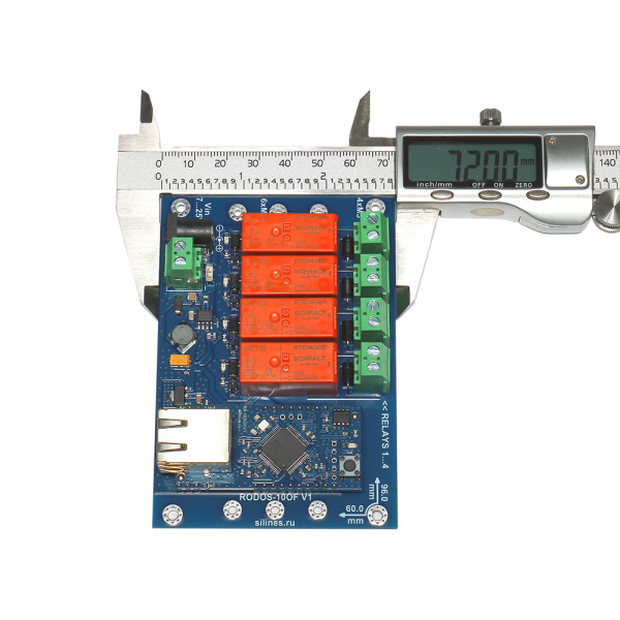 Ethernet реле на DIN рейку RODOS-10 Open Frame