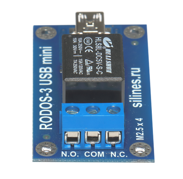 USB реле c разъемом mini-USB RODOS-3 (на 1 канал)