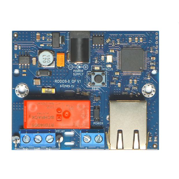 Ethernet реле на DIN рейку RODOS-8 Open Frame