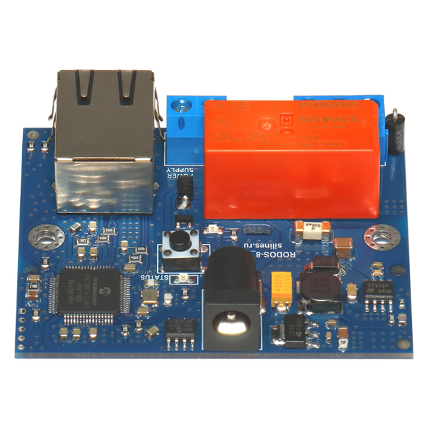 Ethernet реле на DIN рейку RODOS-8 Open Frame